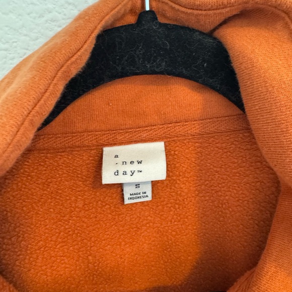 A New Day - Quarter Zip Pullover - Orange - Size S - Picture 4 of 5